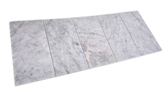 Tenedos Premium Carrara 4x8 Inch  Marble Subway Tile for Wall and Floor Kitchen and Bathroom Tile