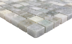 5/8x5/8 Ming Green Marble Onyx Polished Mosaic Floor Wall Tiles