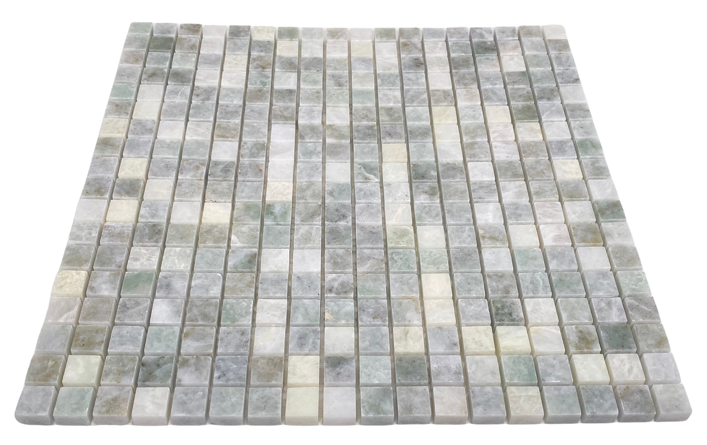 5/8x5/8 Ming Green Marble Onyx Polished Mosaic Floor Wall Tiles