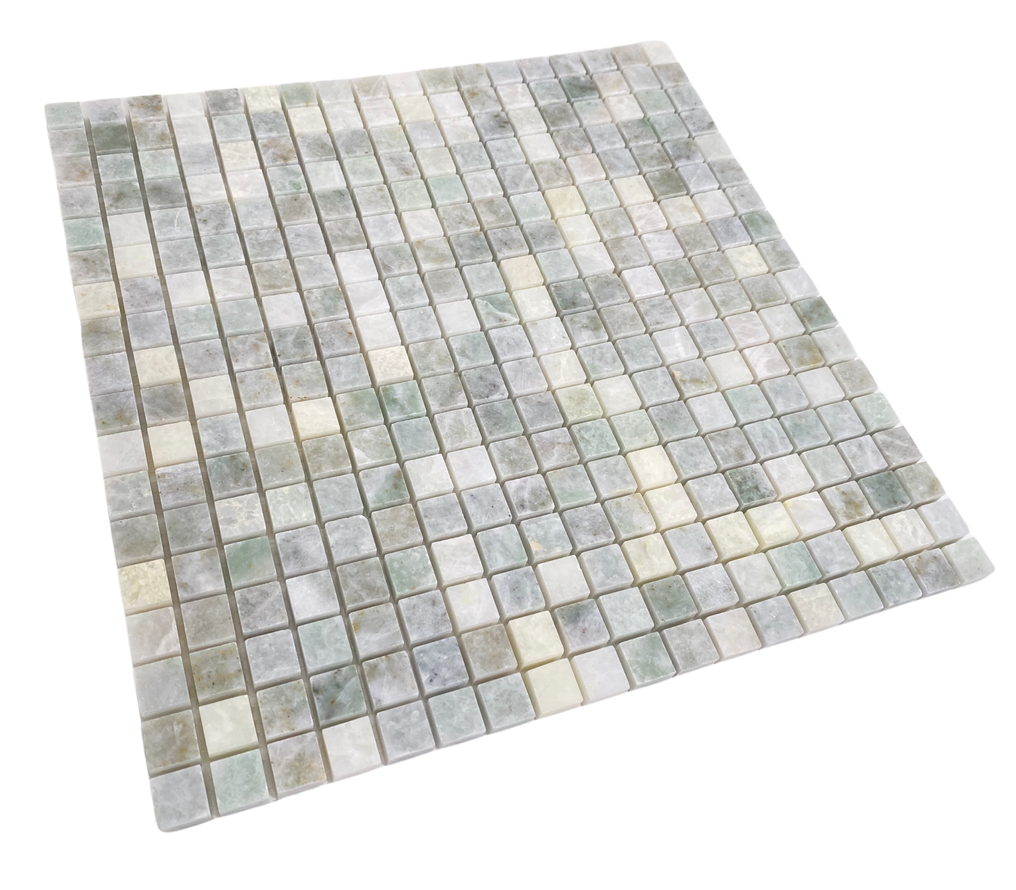 5/8x5/8 Ming Green Marble Onyx Polished Mosaic Floor Wall Tiles