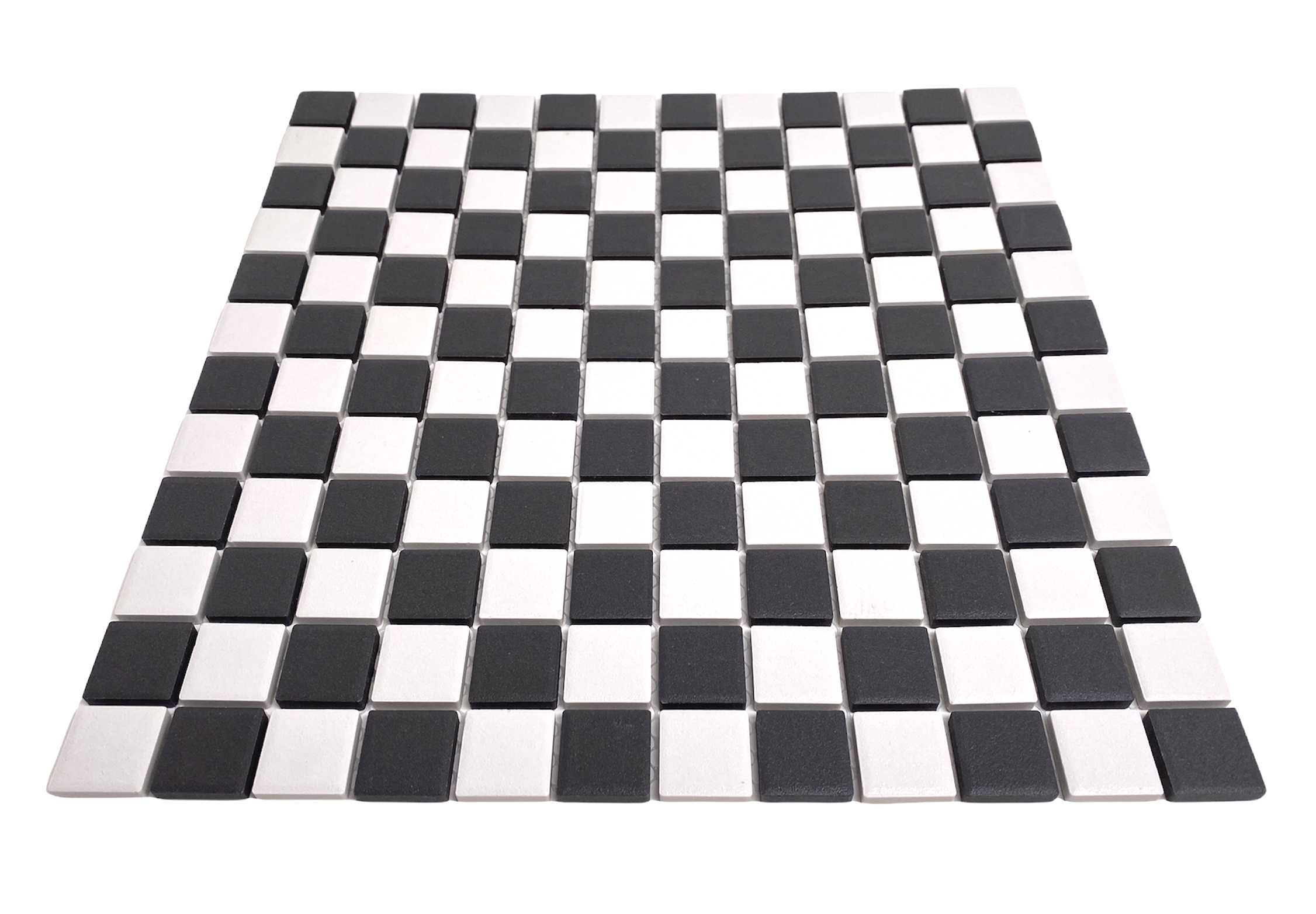 TDPW-UGBW1X1-400 Black Greyish & White Checkered Unglazed Porcelain 7/8 Inch Square Mosaic Tile for Bathroom Floors, Walls, Kitchen Backsplash and Pool (Not Peel and Stick)