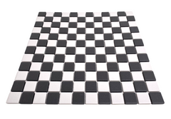 TDPW-UGBW1X1-400 Black Greyish & White Checkered Unglazed Porcelain 7/8 Inch Square Mosaic Tile for Bathroom Floors, Walls, Kitchen Backsplash and Pool (Not Peel and Stick)