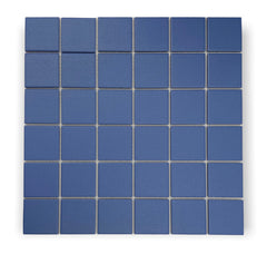 TDPW-UGRB2X2-401 Blue Jay Porcelain 1-7/8 Inch Square Unglazed Finish Mosaic Tile for Bathroom Floors, Walls, Kitchen Backsplash and Pool - (5 Pack Set - 5 Sheets)