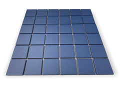 TDPW-UGRB2X2-401 Blue Jay Porcelain 1-7/8 Inch Square Unglazed Finish Mosaic Tile for Bathroom Floors, Walls, Kitchen Backsplash and Pool - (5 Pack Set - 5 Sheets)