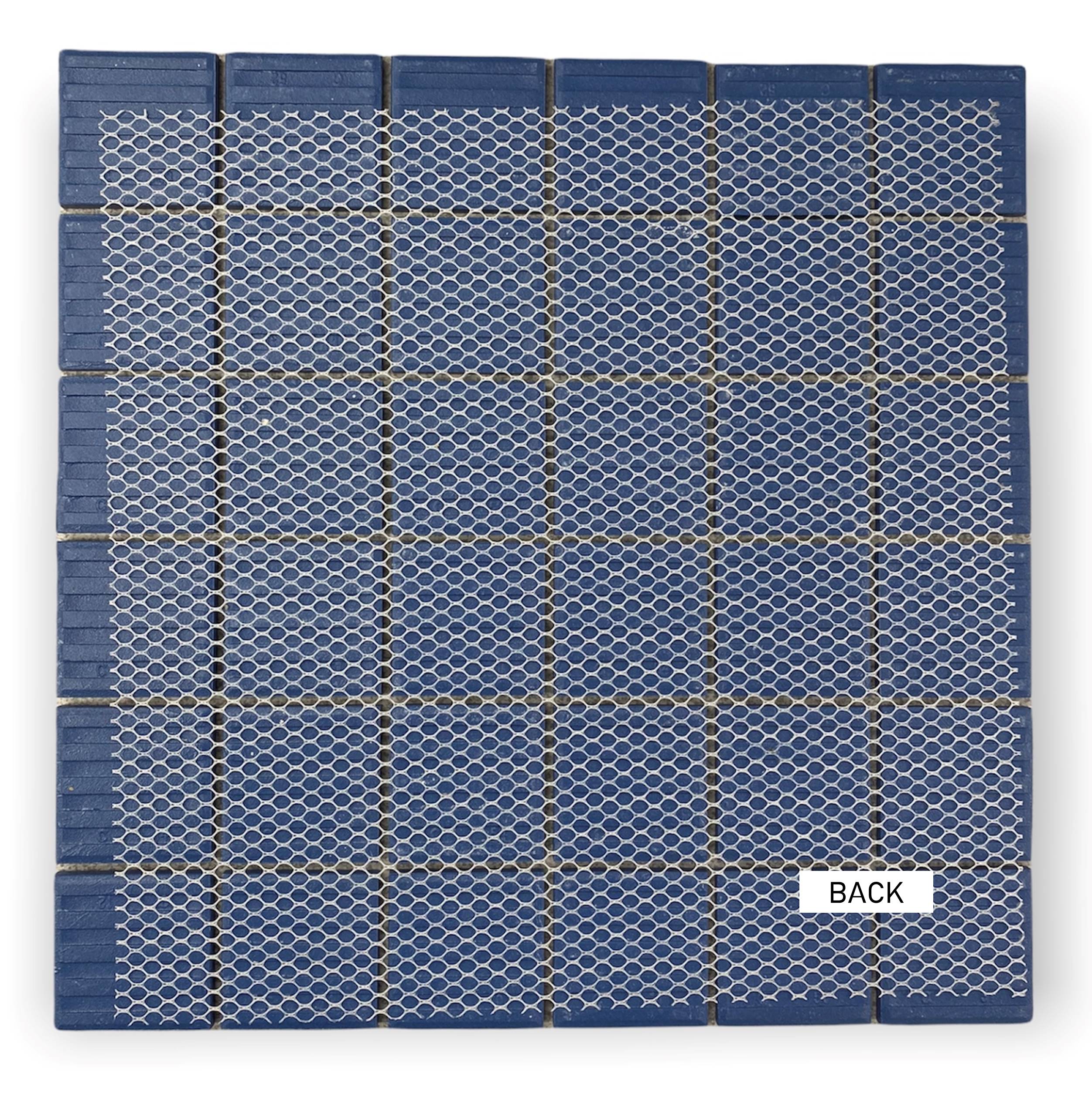 TDPW-UGRB2X2-401 Blue Jay Porcelain 1-7/8 Inch Square Unglazed Finish Mosaic Tile for Bathroom Floors, Walls, Kitchen Backsplash and Pool - (5 Pack Set - 5 Sheets)