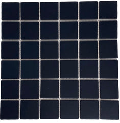 Tenedos Porcelain Premium Quality 2x2 Black Square Matte Mosaic Wall Tile, Great For Bathroom Tile, Floor Tile, Wall Tile and Kitchen Backsplash Tiles on 12x12 Sheet (Box of 5 Pcs)