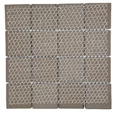 Premium Quality 3x3 Calacatta Blue Square Pattern Porcelain Mosaic Tile on Mesh on 12x12 sheet, Designed in Italy