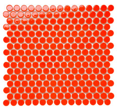 Penny Round Orange Porcelain Mosaic Floor and Wall Tile, Backsplash Kitchen, Bathroom Shower on 12x12 Mesh for Easy Installation By Vogue Tile