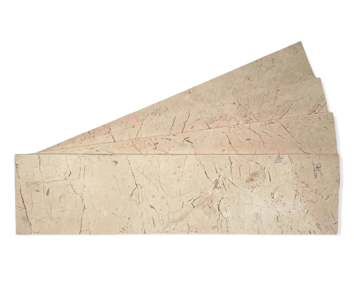 Tenedos Crema Light Beige Honed 3x12 Subway Marble Wall Floor Tile for Kitchen Backsplash, Bathroom Shower, Accent Décor, Pool Tile, Fireplace (Box of 5 sq. ft. - 20 Pieces)