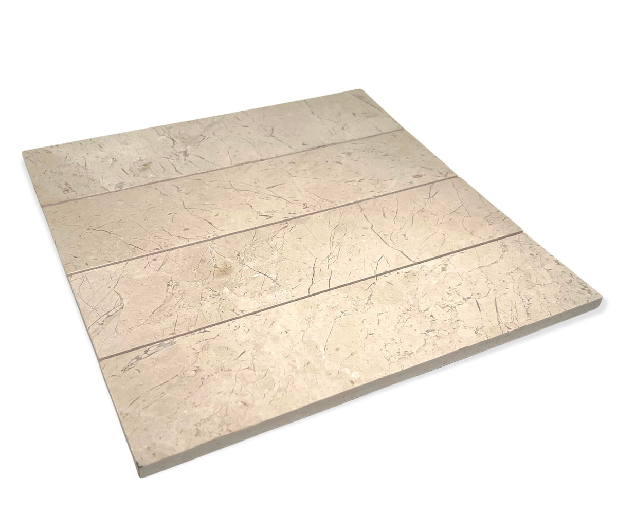 Tenedos Crema Light Beige Honed 3x12 Subway Marble Wall Floor Tile for Kitchen Backsplash, Bathroom Shower, Accent Décor, Pool Tile, Fireplace (Box of 5 sq. ft. - 20 Pieces)