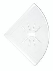 Tenedos White Resin Corner Bathroom Shower Shelf Flatback Wall Mounted