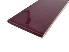 Handmade Purple Wine Burgundy Glossy 3x12 Subway Ceramic Wall Tile for Bathroom Shower, Kitchen Backsplash, Accent Décor