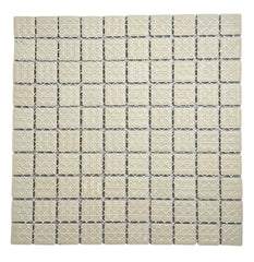 Storm Blue 1x1 Square Wavy Porcelain Mosaic Wall Floor Tile for Kitchen Backsplash, Pool Tile, Bathroom Wall, Accent Wall