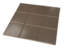 Brown Cocoa 4 in Ceramic Tile Matte 4 1/4" Box of 10 Piece for Bathroom Wall and Kitchen Backsplash