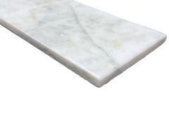 Carrara Marble Italian White Bianco 3x12 Marble Subway Floor and Wall Tile for Kitchen Backsplash, Bathroom Wall, Fireplace Surround