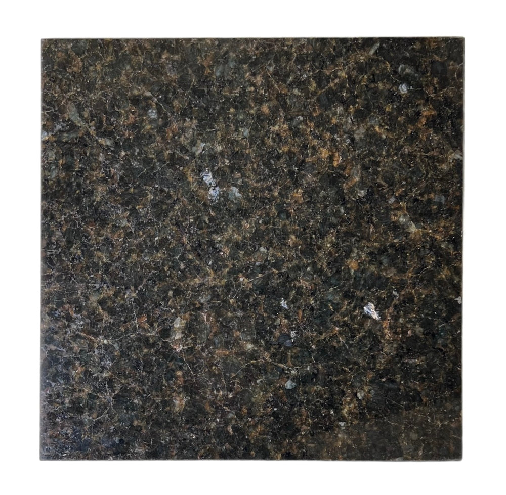 12x12 Ubatuba Dark Green Speckled Polished Granite Floor and Wall Tile for Kitchen Bath Wall Backsplash