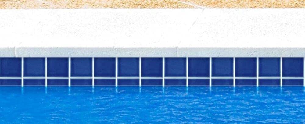 Tenedos 3x3 Cobalt Blue Square Pattern Porcelain Mosaic Floor Wall Pool Tile On Mesh Mounted For Kitchen Backsplash, Bathroom Shower, Accent Decor