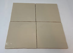 6x6 Cream Handmade Look Subway Ceramic Wall Tile for Bathroom Shower, Kitchen Backsplashes, Fireplace