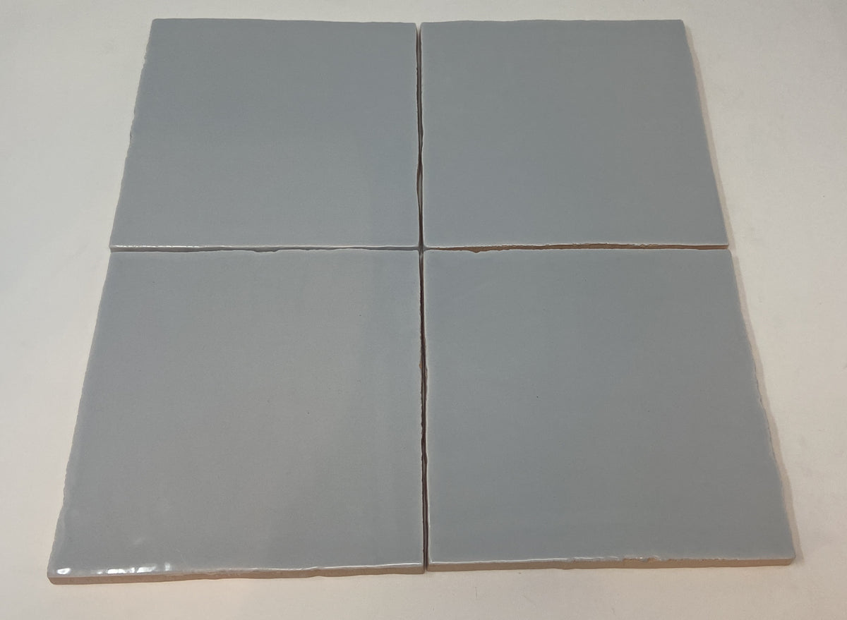 6x6 Gray Handmade Look Subway Ceramic Tile Glossy