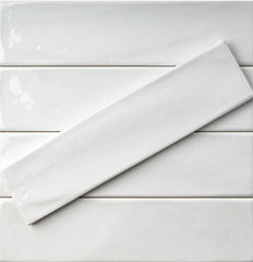 Handmade Pure White Glossy 3x12 Subway Ceramic Wall Tile for Bathroom Shower, Kitchen Backsplashes (Box of 12.64 Sqft)