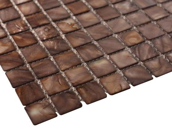 Vintage Brown Mother of Pearl Mosaic Tiles - Tenedos