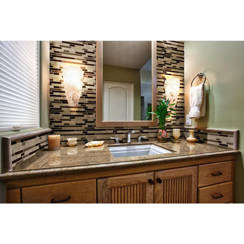 MS International Amalfi Cafe Interlocking 12 in. x 12 in. x 6 mm Glass and Porcelain Mesh-Mounted Mosaic Tile