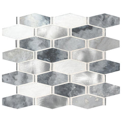 MSI Ankara 13 in. x 11.61 in. x 6mm Stone Metal Mesh-Mounted Mosaic Tile (Box of 10 Sheets) - Tenedos