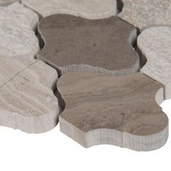 MSI Arctic Storm Arabesque 12 in. x 12.6 in. x 10mm Multi Finish Marble Mesh-Mounted Mosaic Wall Tile (Box of 10 Sheets)