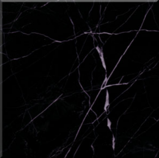 Tenedos Nero Marquina Black and White 12x12 Inch Marble Floor Wall Tile for Kitchen Backsplash, Bathroom, Fireplace Surround, Countertop