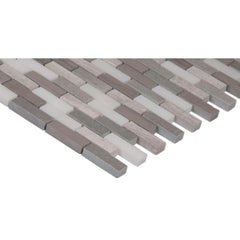 MS International Arctic Storm 12 in. x 12 in. x 10 mm Honed Marble Mesh-Mounted Mosaic Floor and Wall Tile