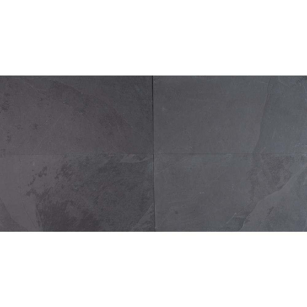 MS International Montauk Black 12 in. x 24 in. Gauged Slate Floor and Wall Tile (10 sq. ft. / case)