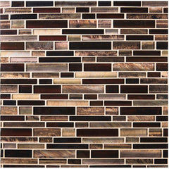 MS International Artista Interlocking 12 in. x 12 in. x 8 mm Glass Mesh-Mounted Mosaic Wall Tile