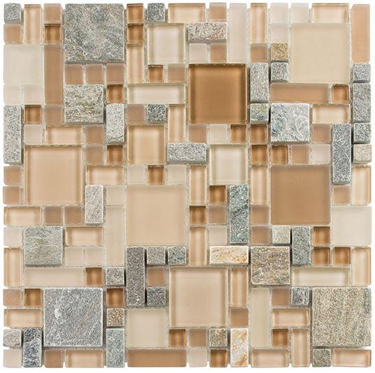 GT Glass Wall Tile Chestnut Screen (Block Random)  GS29