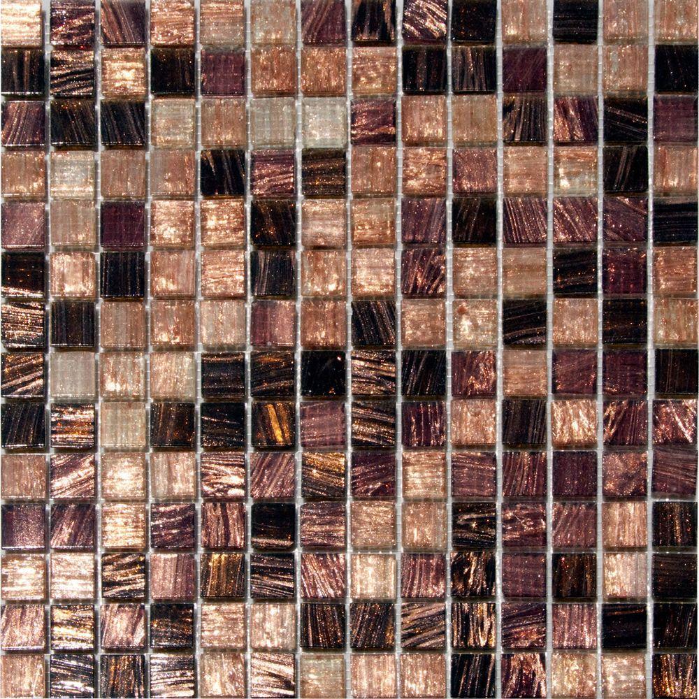 MS International Treasure Trail Iridescent 12 in. x 12 in. x 4 mm Glass Mesh-Mounted Mosaic Tile - Tenedos