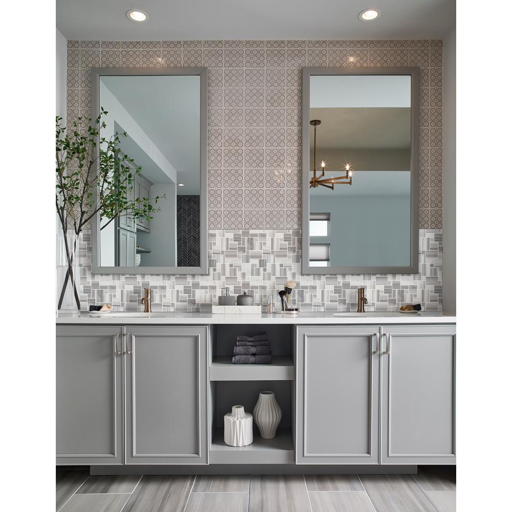 MSI Bergamo Magic Pattern 11.69 in. x 11.69 in. x 10mm Polished Marble Mesh-Mounted Mosaic Tile (10 sq. ft. / case)