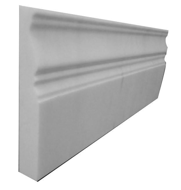 Bianco Dolomiti Marble Italian White Dolomite 3/4" Baseboard Molding Polished