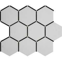 MSI Blanco Honeycomb 13.11 in. x 11.57 in. x 8mm Metal/Stone Blend Mesh-Mounted Mosaic Tile (10.5 sq. ft. / case)