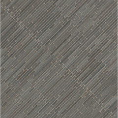 MSI Basalt Blue Bamboo 12 in. x 12 in. x 10mm Honed Mesh-Mounted Mosaic Wall Tile