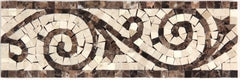 Dark Emperador - Crema Marfil Marble Border 3 1/4x12