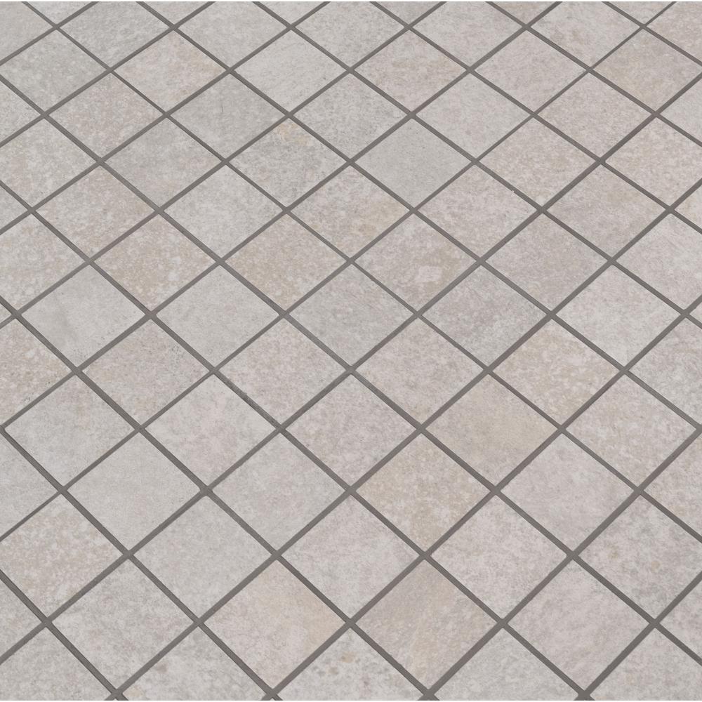 MSI Brixstyle Blanco 12 in. x 12 in. x 10mm Glazed Porcelain Mesh-Mounted Mosaic Tile (6 sq. ft. / Case)