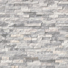 Alaska Gray Ledger Panel 6 in. x 24 in. Natural Marble Wall Tile for Accent Walls Kitchen Backsplash Fireplace