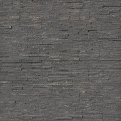 Charcoal Pencil Ledger Marble Wall Panel 6 in. x 24 in. Natural Stone Tile for Kitchen Backsplash, Fireplace, Outdoor Tile