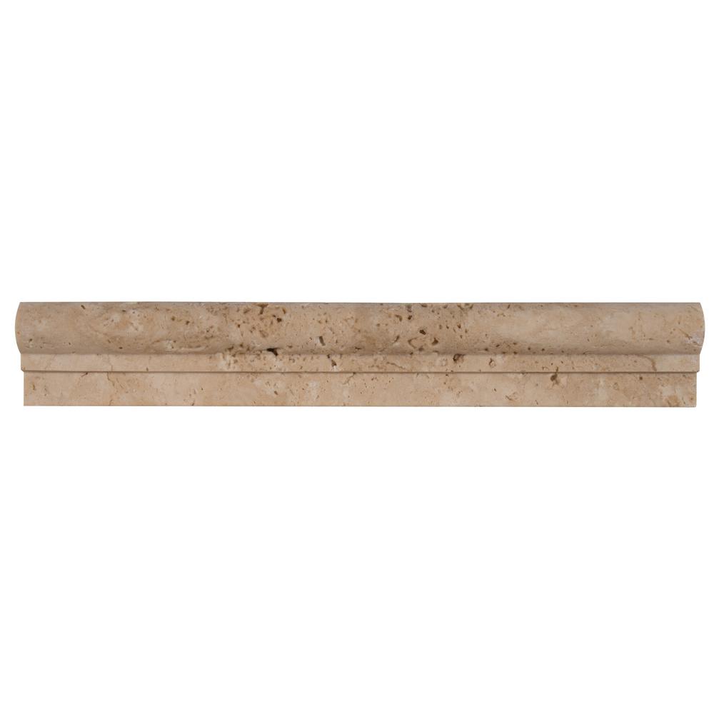 MS International 2 in. x 12 in. Chiaro Travertine Crown Molding Wall Tile - Box of 5 Linear Feet