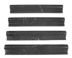 Polished Nero Marquina Black Marble Ogee 1 Chairrail Molding Wall Tile