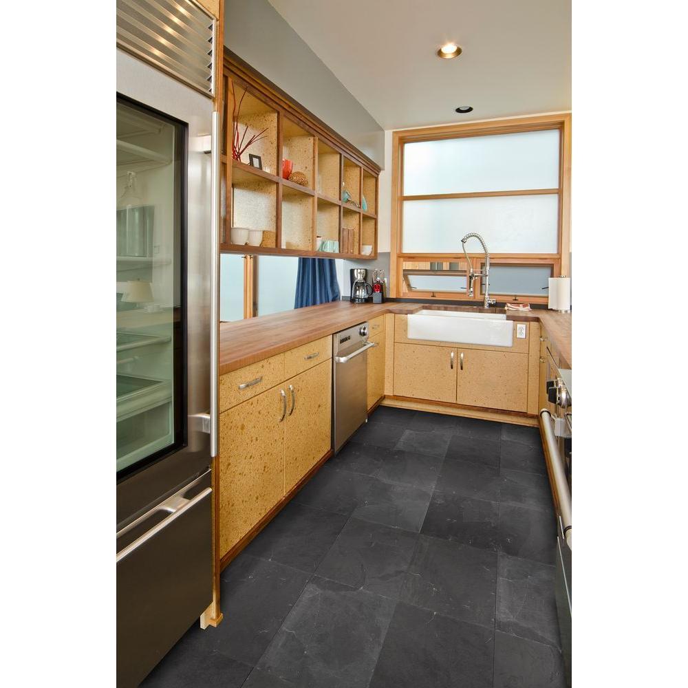 MS International Montauk Black 12 in. x 24 in. Gauged Slate Floor and Wall Tile (10 sq. ft. / case)