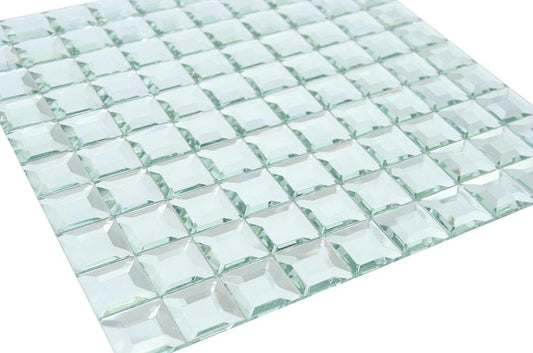 Glossy Diamond 3D Modern Square Glass Mosaic Tiles