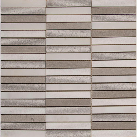 MSI Linea 12 in. x 12 in. x 10mm Stone Mesh-Mounted Mosaic Tile (10 sq. ft. / case)