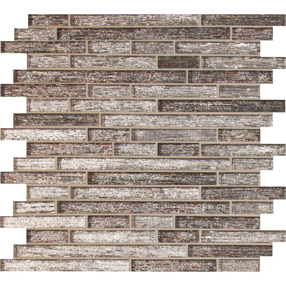 MSI Luxe Interlocking Pattern Glass Mesh-Mounted Mosaic Wall Tile