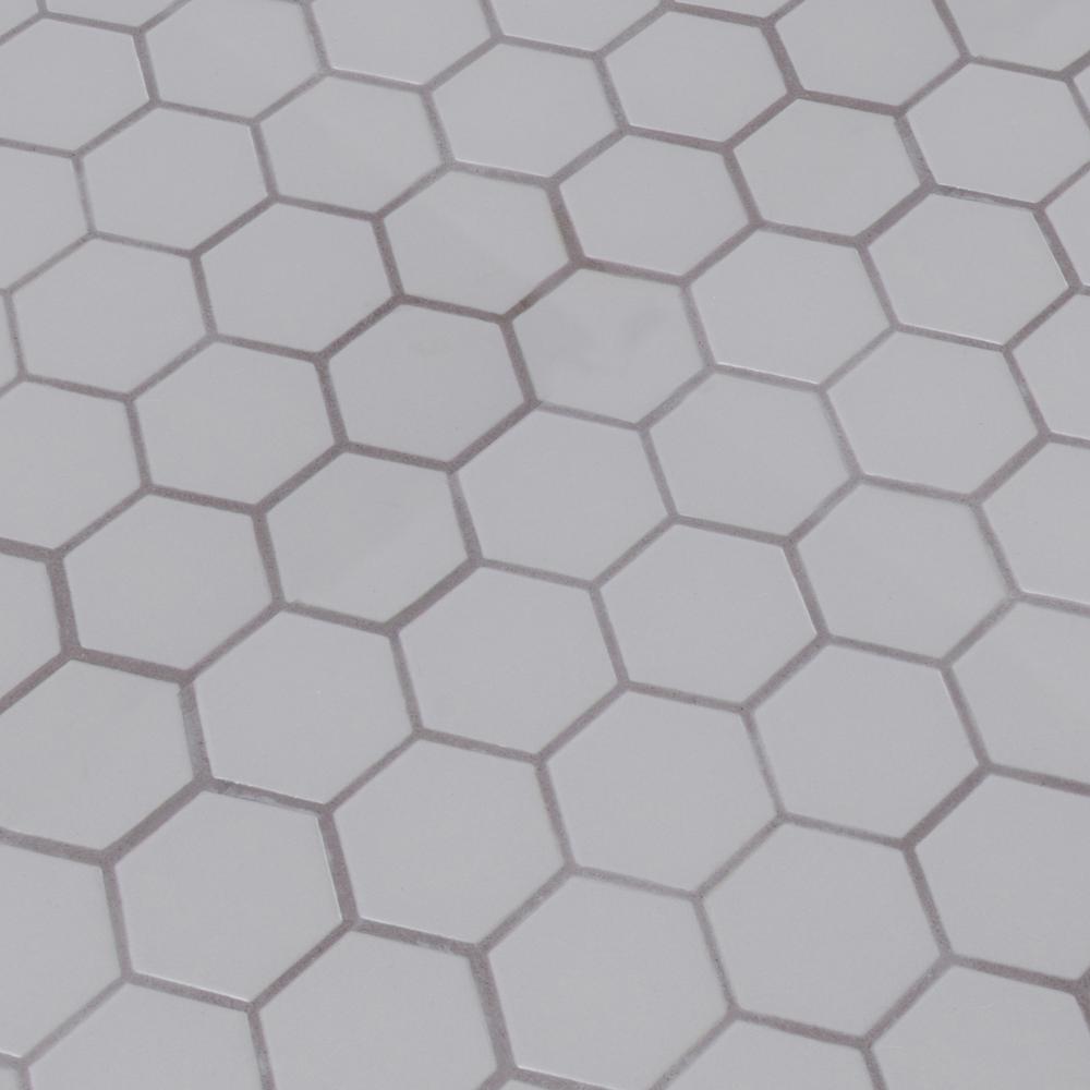 MSI Retro Hexo Gray 12.6 in. x 11.02 in. x 6mm Porcelain Mesh-Mounted Mosaic Tile