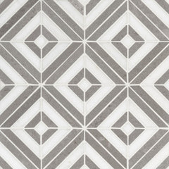 MSI Rhombix Dove 12 in. x 12 in. x 10mm Polished Marble Mesh-Mounted Mosaic Tile